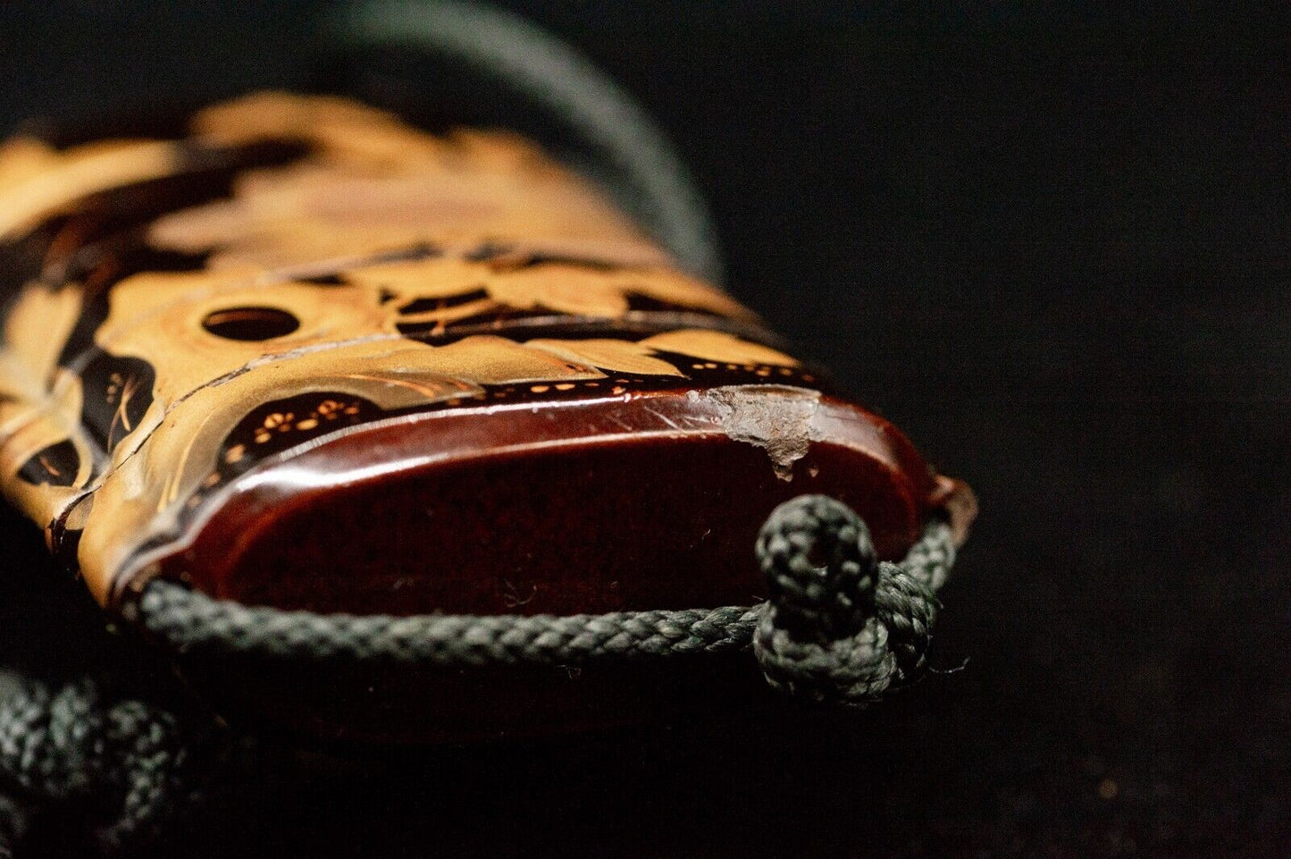 Antique Makie Inro Peony & Butterfly Makie Edo Period Samurai Antique