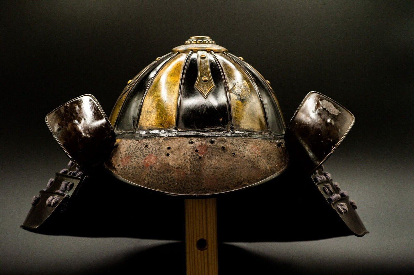 Signed Genuine Samurai Helmet Haruta School KABUTO & MENPO Edo Japanese Antique