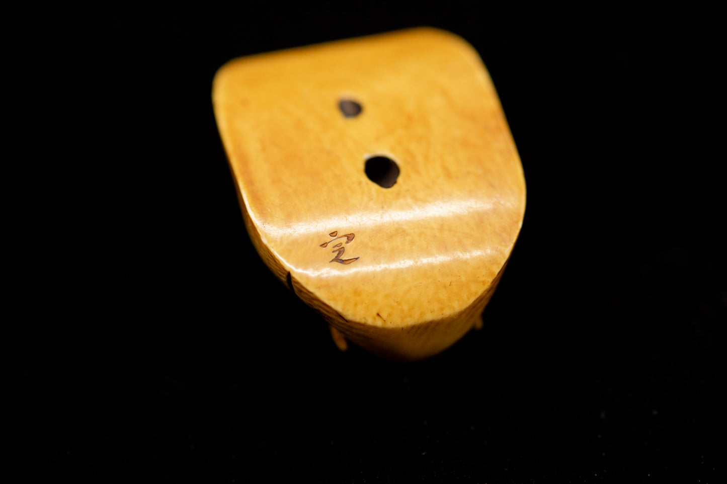 Signed NETSUKE Okina Japanese Edo - Meiji Antique