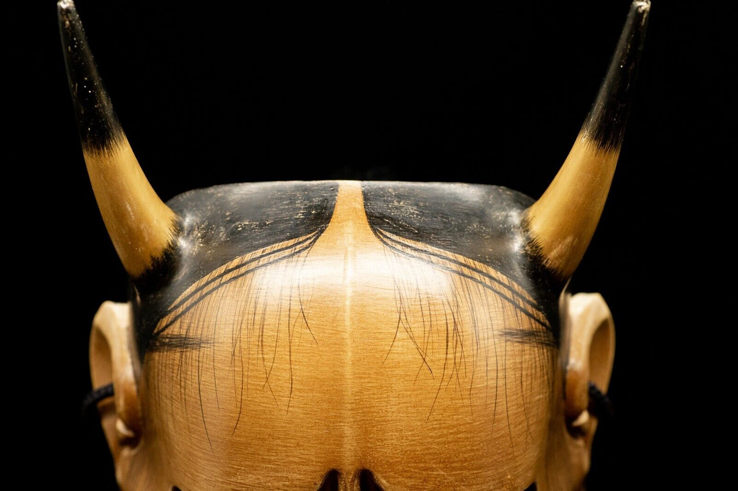 HQ Signed Wooden Noh Mask Shinjya 真蛇 Brass Eyes w/Bag Noh Men Japanese Hannya