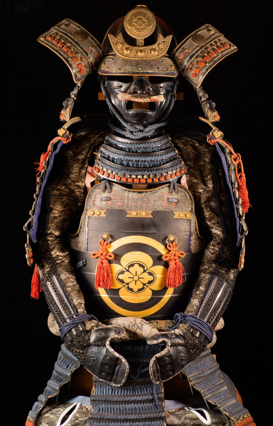 Samurai Armor Yoroi Wearable Life-size F/S w/chest Japanese Vintage Kabuto 30