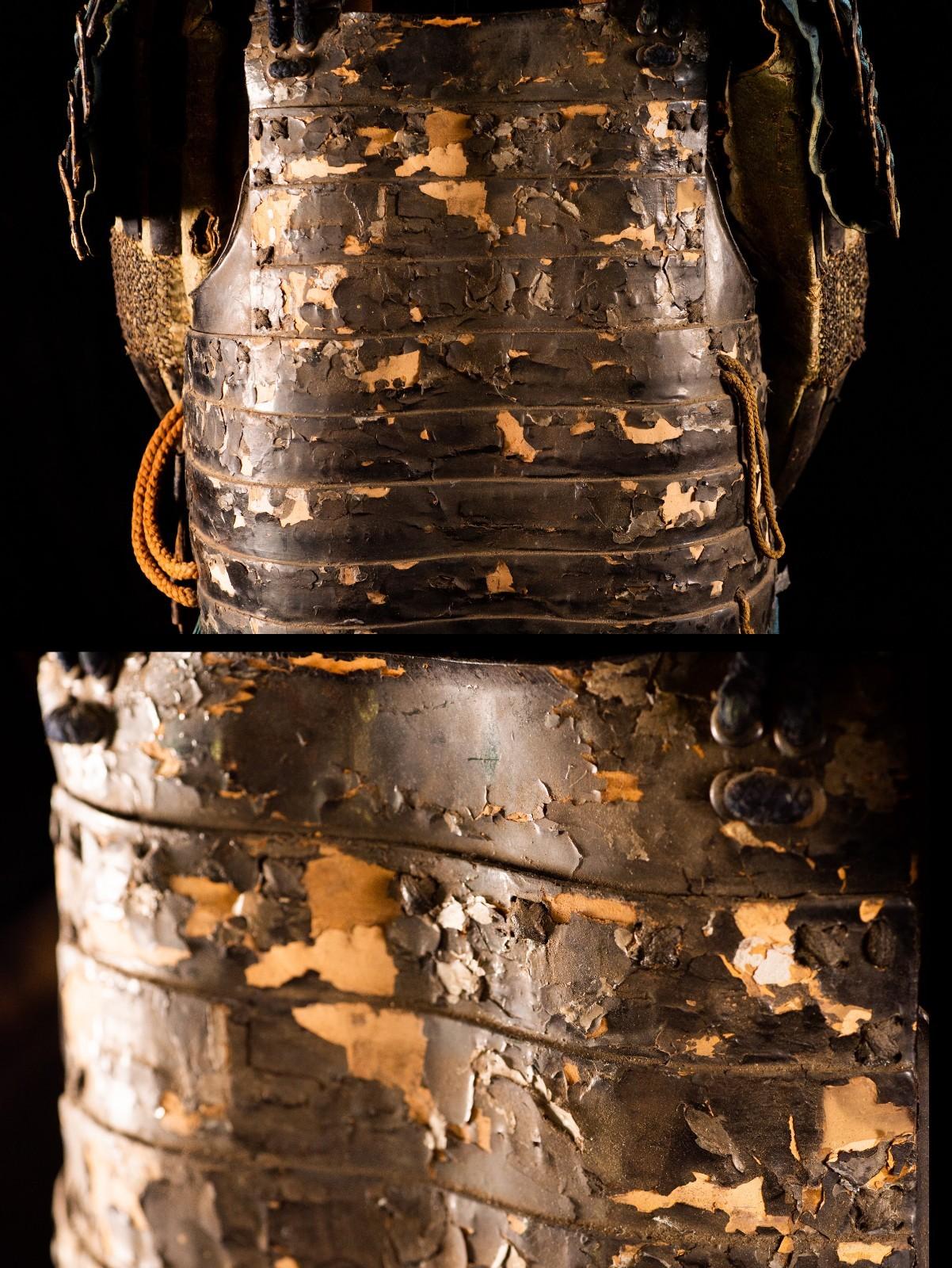 Genuine Samurai Armor Life Size Yoroi w/chest Edo Period Japanese Antique 32