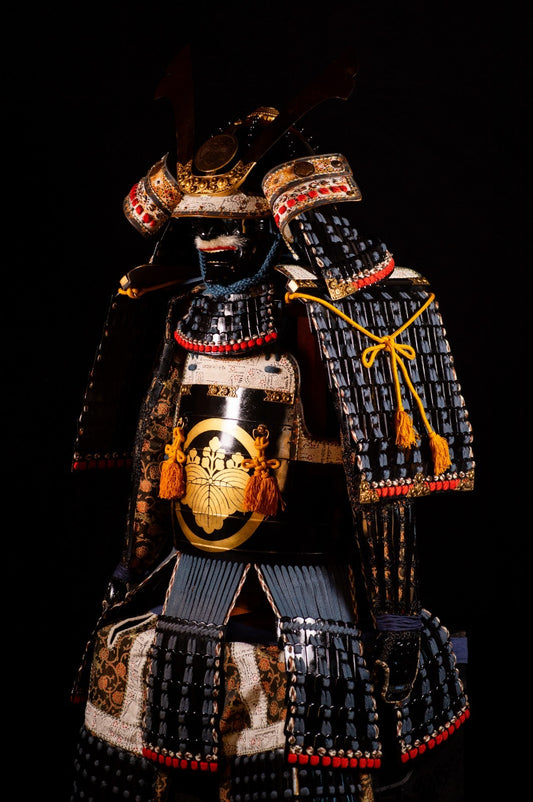 Samurai Armor Dragon Yoroi Wearable Life-size w/chest Japanese Vintage Kabuto