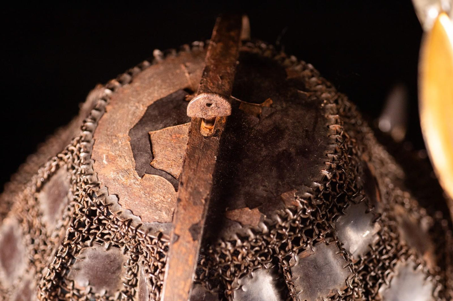 Genuine Antique Samurai Helmet KABUTO Edo Period Iron F/S 67