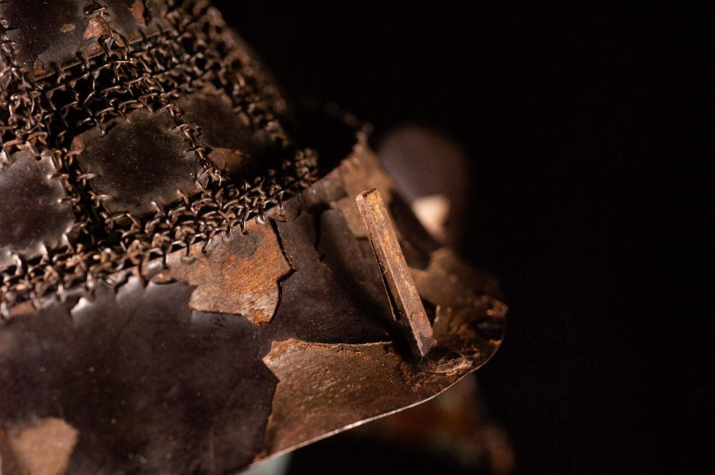 Genuine Antique Samurai Helmet KABUTO Edo Period Iron F/S 67