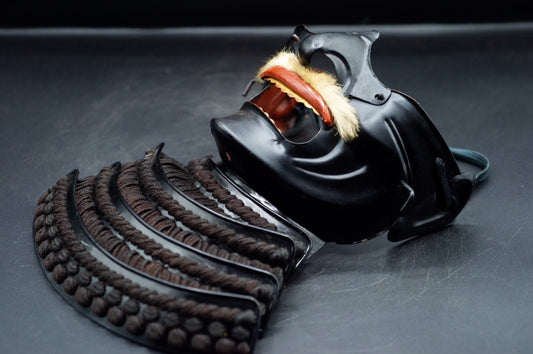 Iron MENPO Samurai Armor Mask Japanese Vintage Made in Japan 32