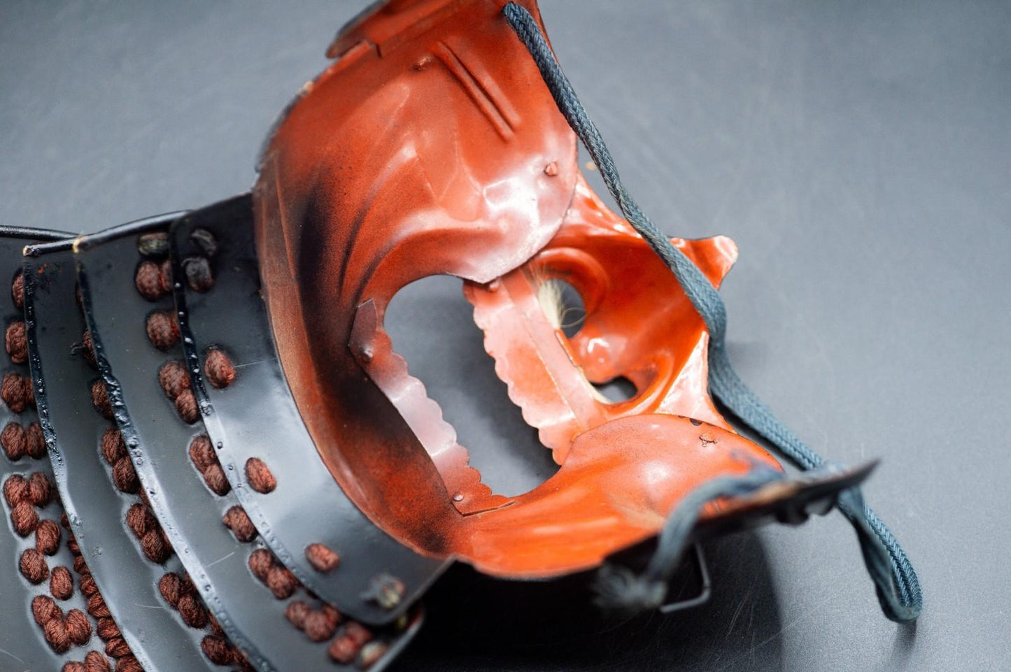 Iron MENPO Samurai Armor Mask Japanese Vintage Made in Japan 32