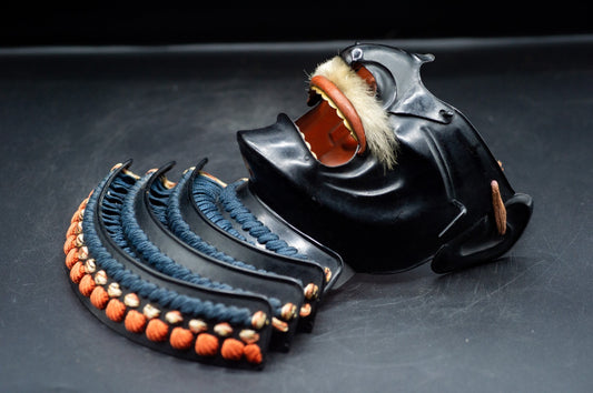 Iron MENPO Samurai Armor Mask Japanese Vintage Made in Japan 34