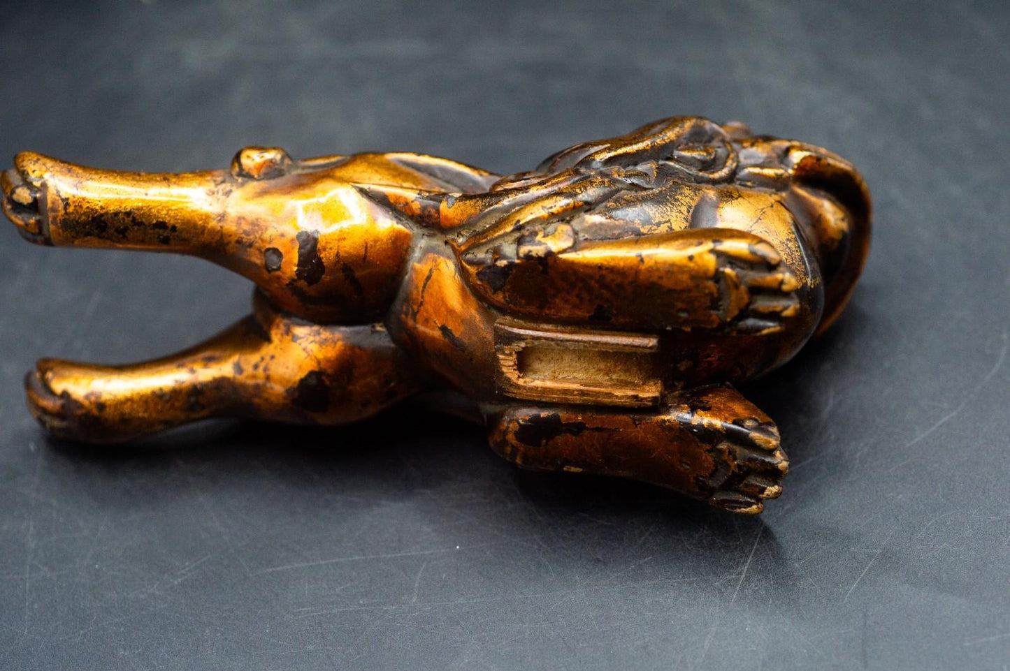 Genuine Antique Samurai Helmet KABUTO Edo Period Iron F/S 70