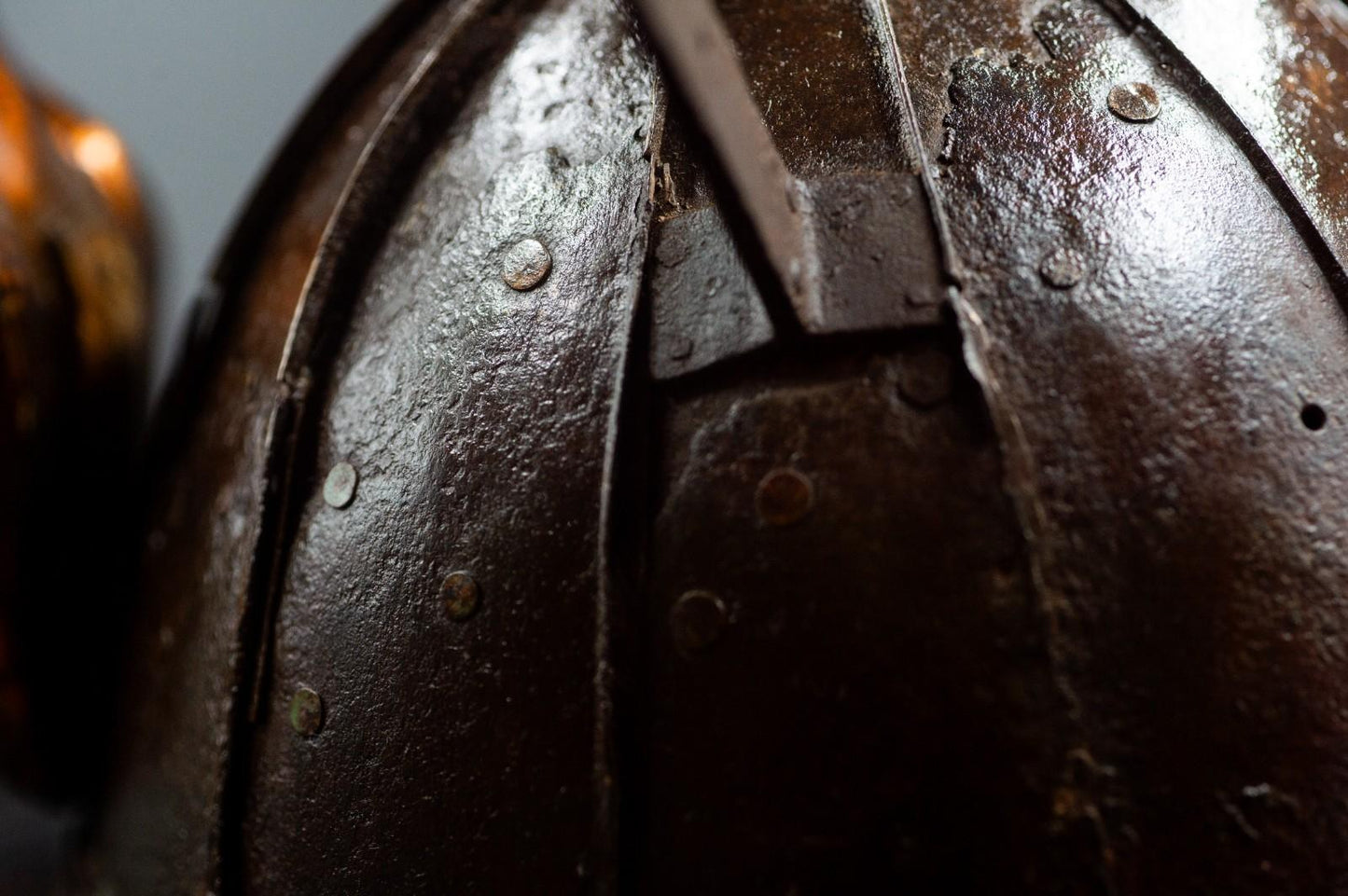 Genuine Antique Samurai Helmet KABUTO Edo Period Iron F/S 70