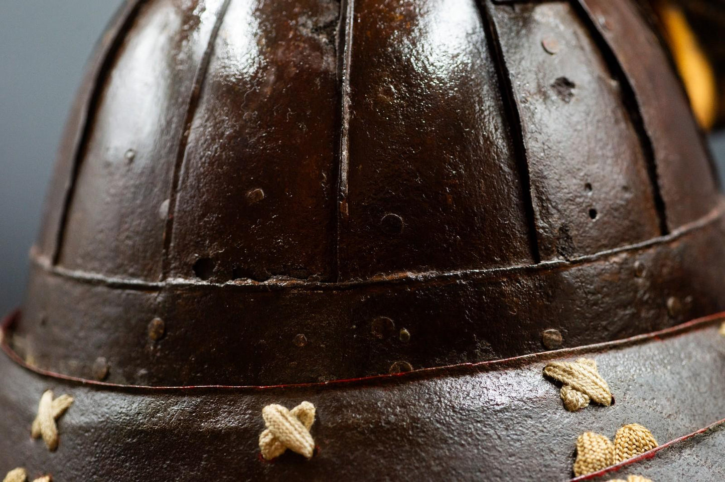 Genuine Antique Samurai Helmet KABUTO Edo Period Iron F/S 70