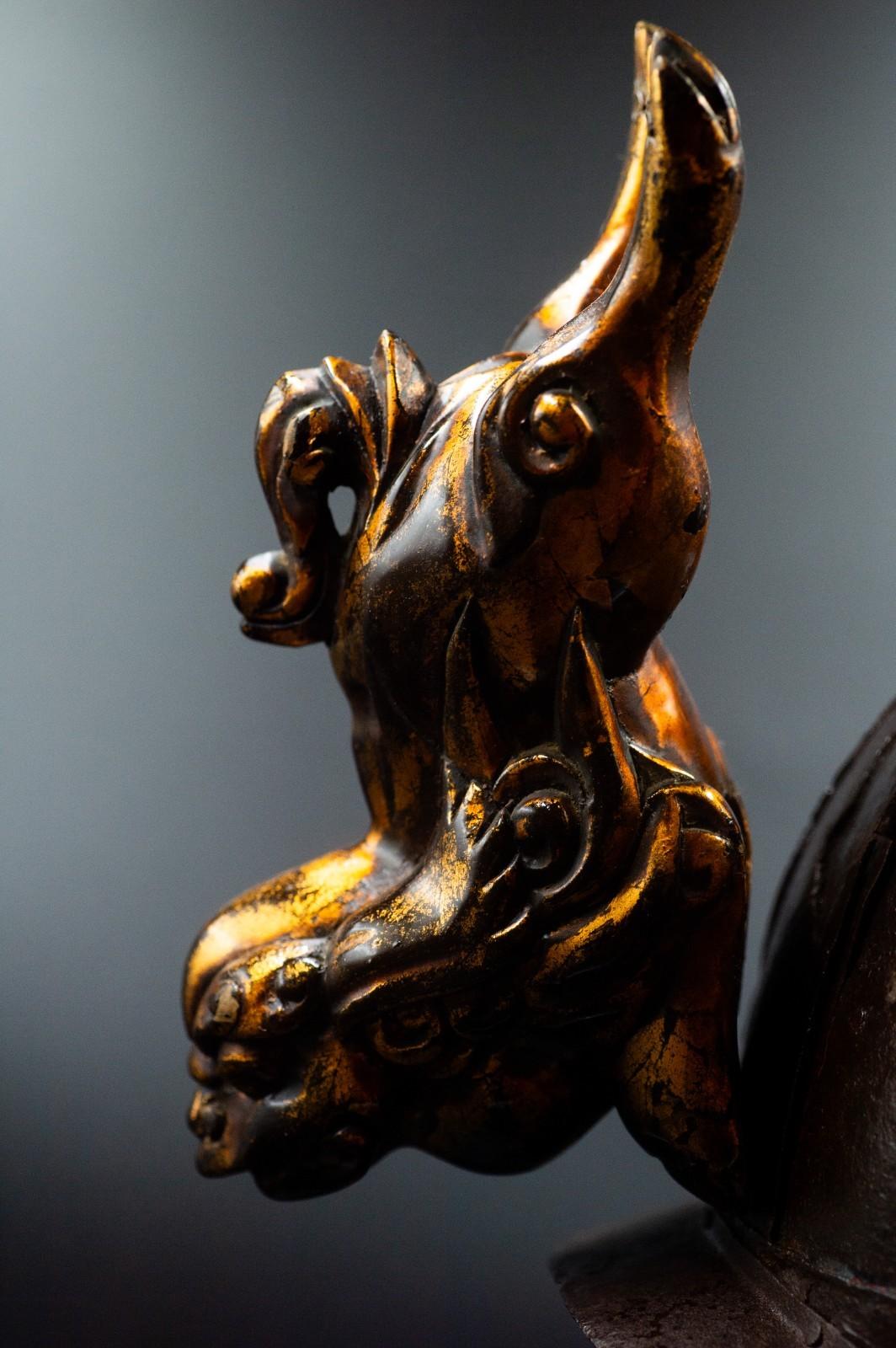 Genuine Antique Samurai Helmet KABUTO Edo Period Iron F/S 70