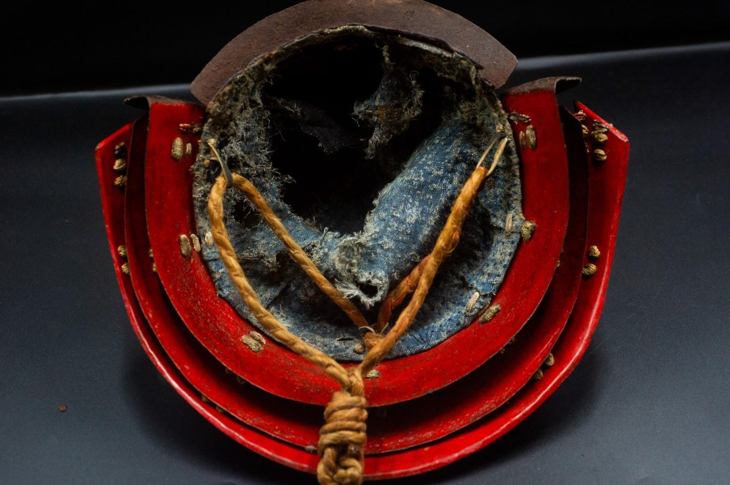 Genuine Antique Samurai Helmet KABUTO Edo Period Iron F/S 70