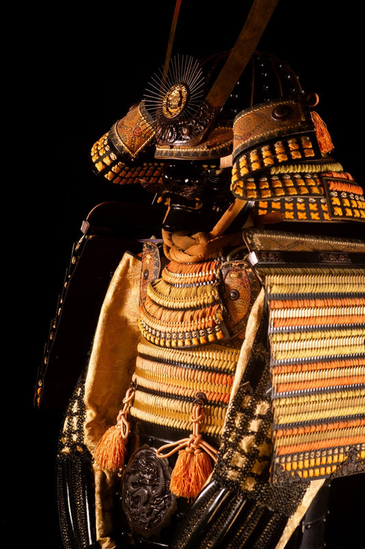 Samurai Armor Dragon Yoroi Wearable Life-size w/chest Japanese Vintage Kabuto 35