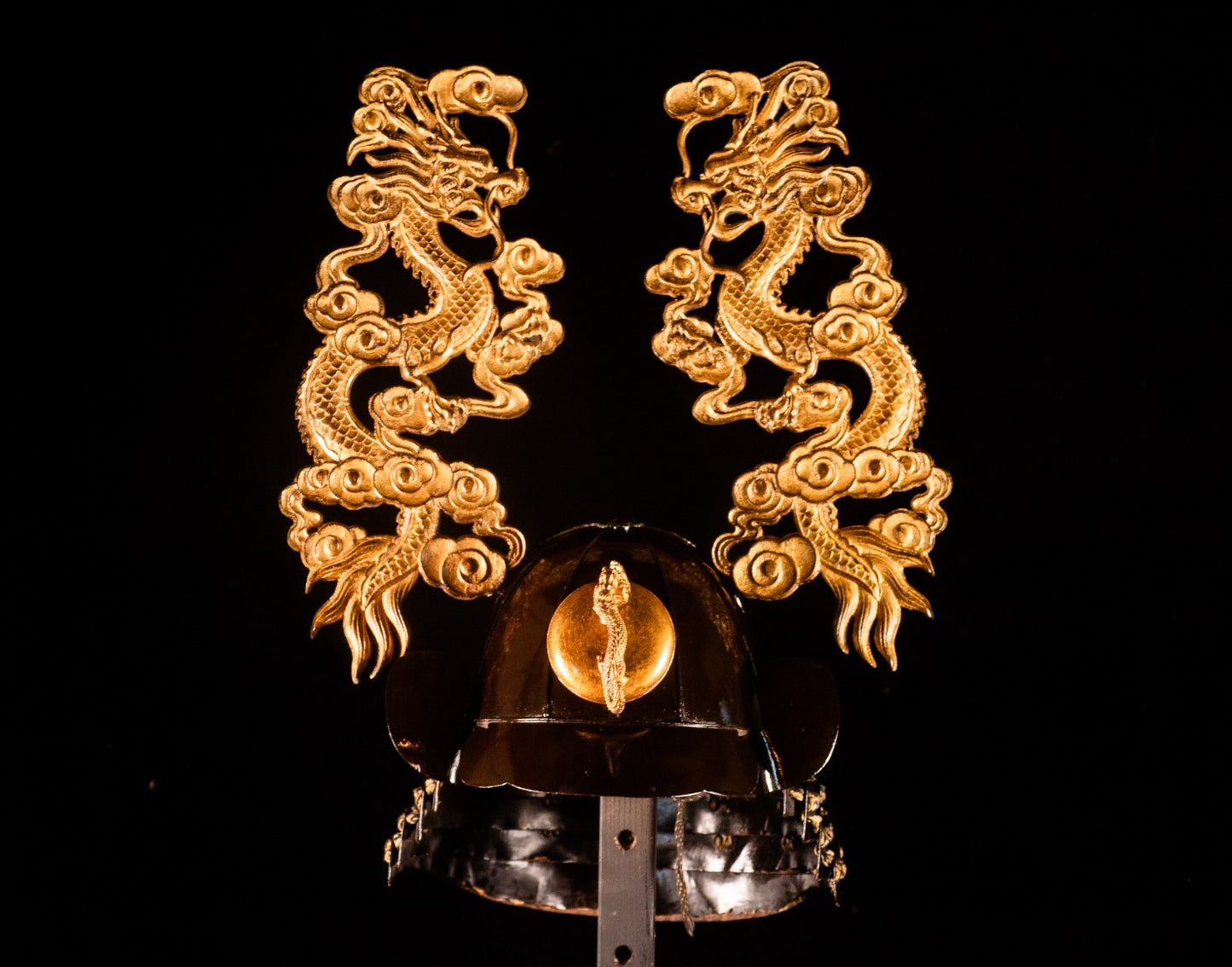 Genuine Antique Samurai Helmet Dragon KABUTO Edo PeriodF/S 73