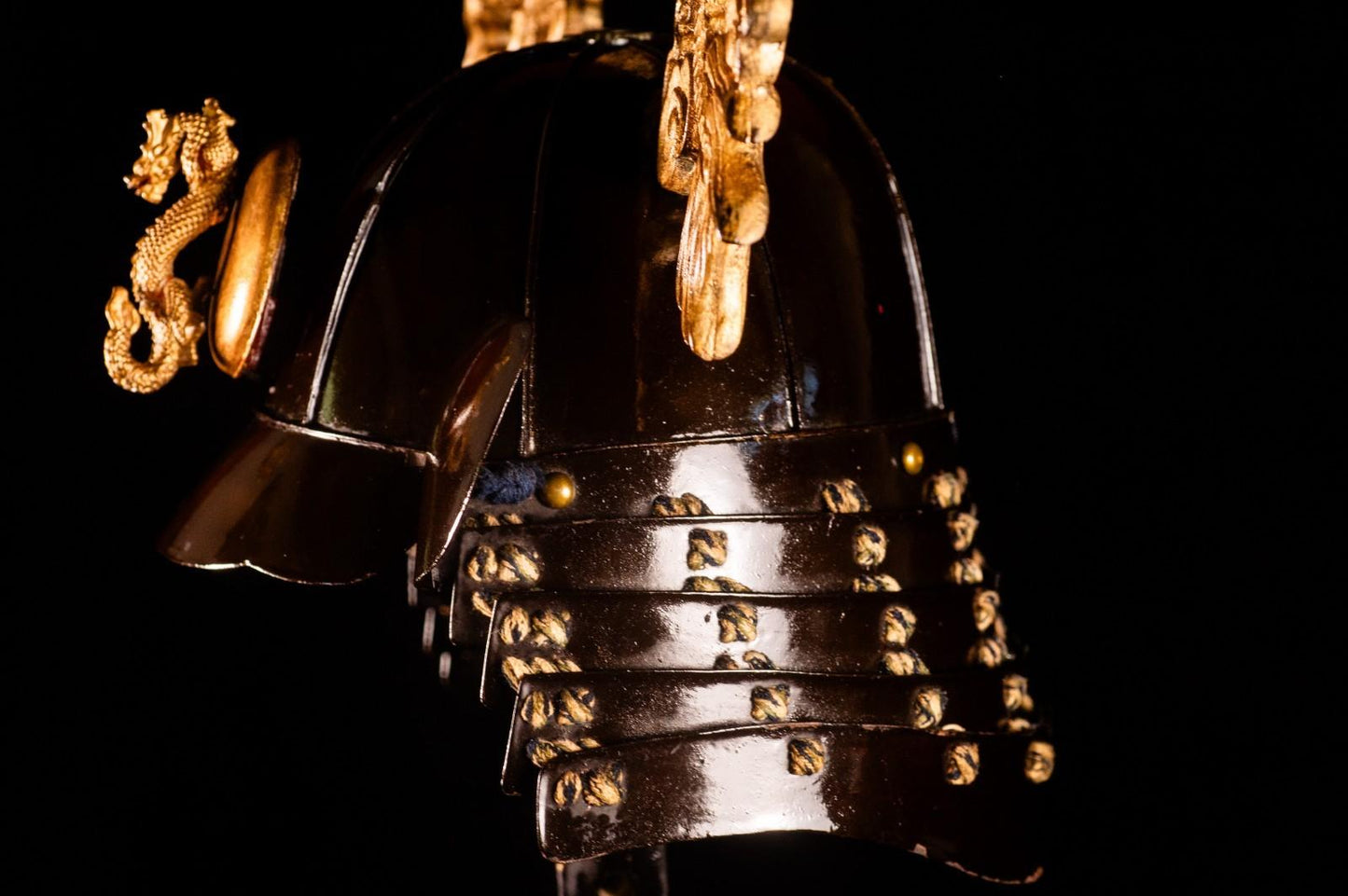 Genuine Antique Samurai Helmet Dragon KABUTO Edo PeriodF/S 73