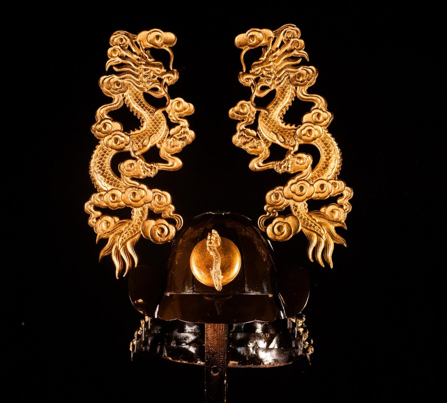 Genuine Antique Samurai Helmet Dragon KABUTO Edo PeriodF/S 73