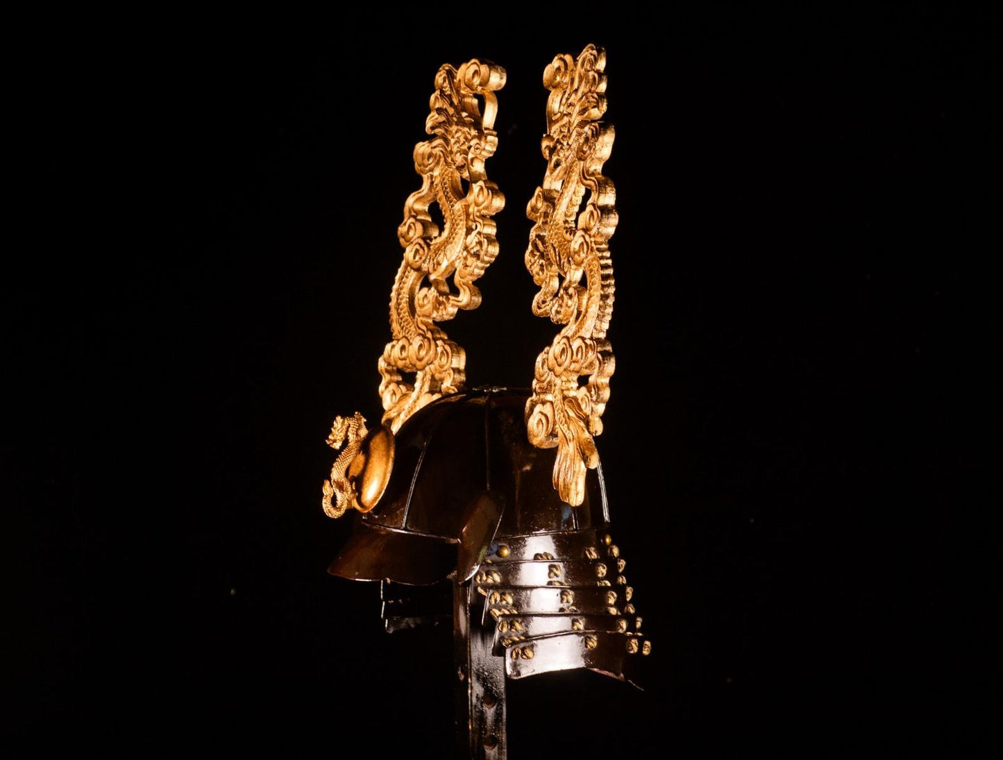 Genuine Antique Samurai Helmet Dragon KABUTO Edo PeriodF/S 73