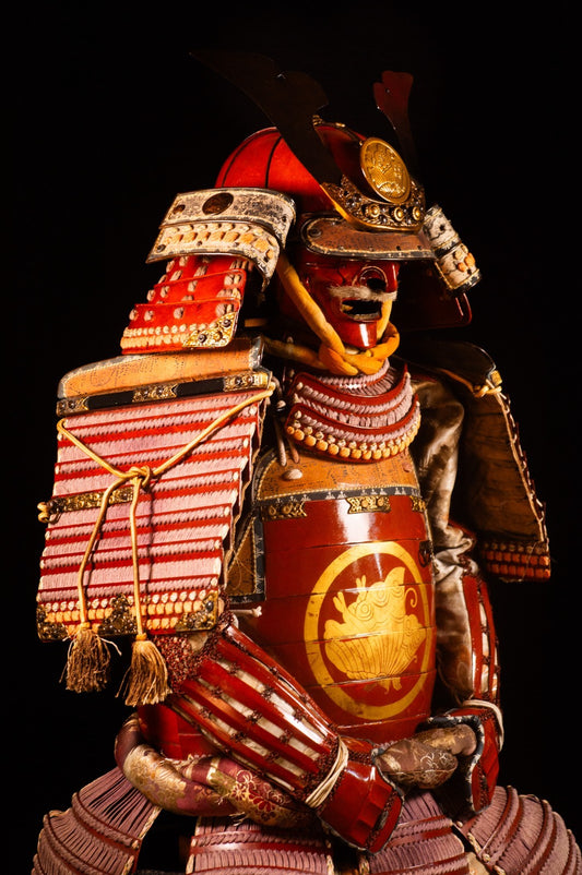 Samurai Armor  Yoroi Wearable Life-size w/chest Japanese Vintage Kabuto 40