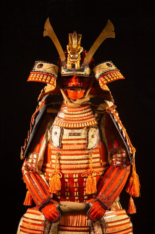 Samurai Armor  Yoroi Wearable Life-size w/chest Japanese Vintage Kabuto 43