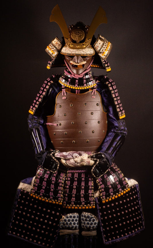 Samurai Armor  Yoroi Wearable Life-size w/chest Japanese Vintage Kabuto 44