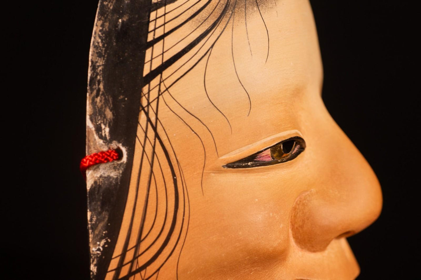 High Grade Genuine Wooden Noh Mask Namanari Japanese Made in Japan
