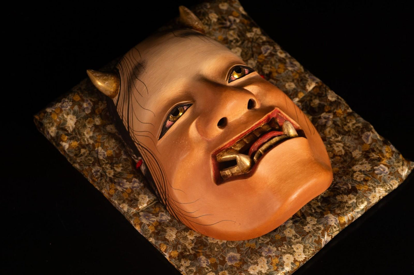 High Grade Genuine Wooden Noh Mask Namanari Japanese Made in Japan