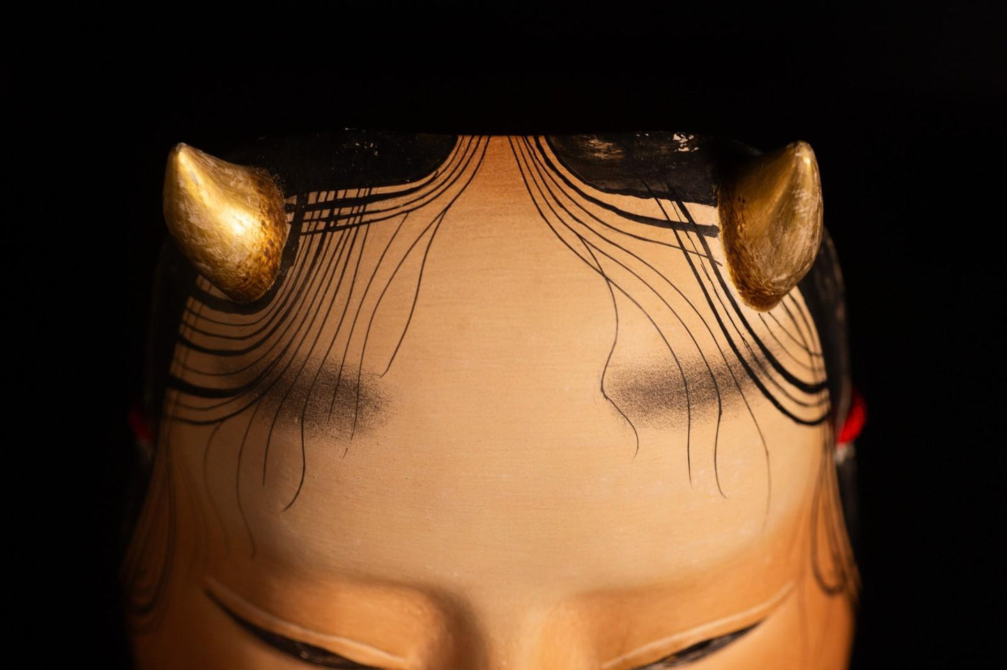 High Grade Genuine Wooden Noh Mask Namanari Japanese Made in Japan
