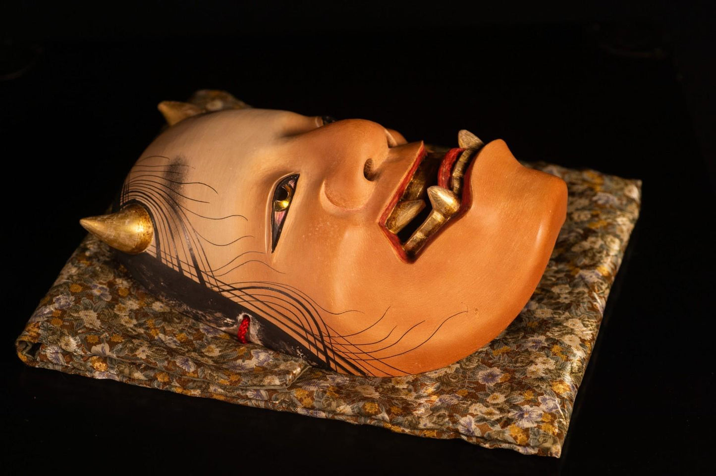 High Grade Genuine Wooden Noh Mask Namanari Japanese Made in Japan