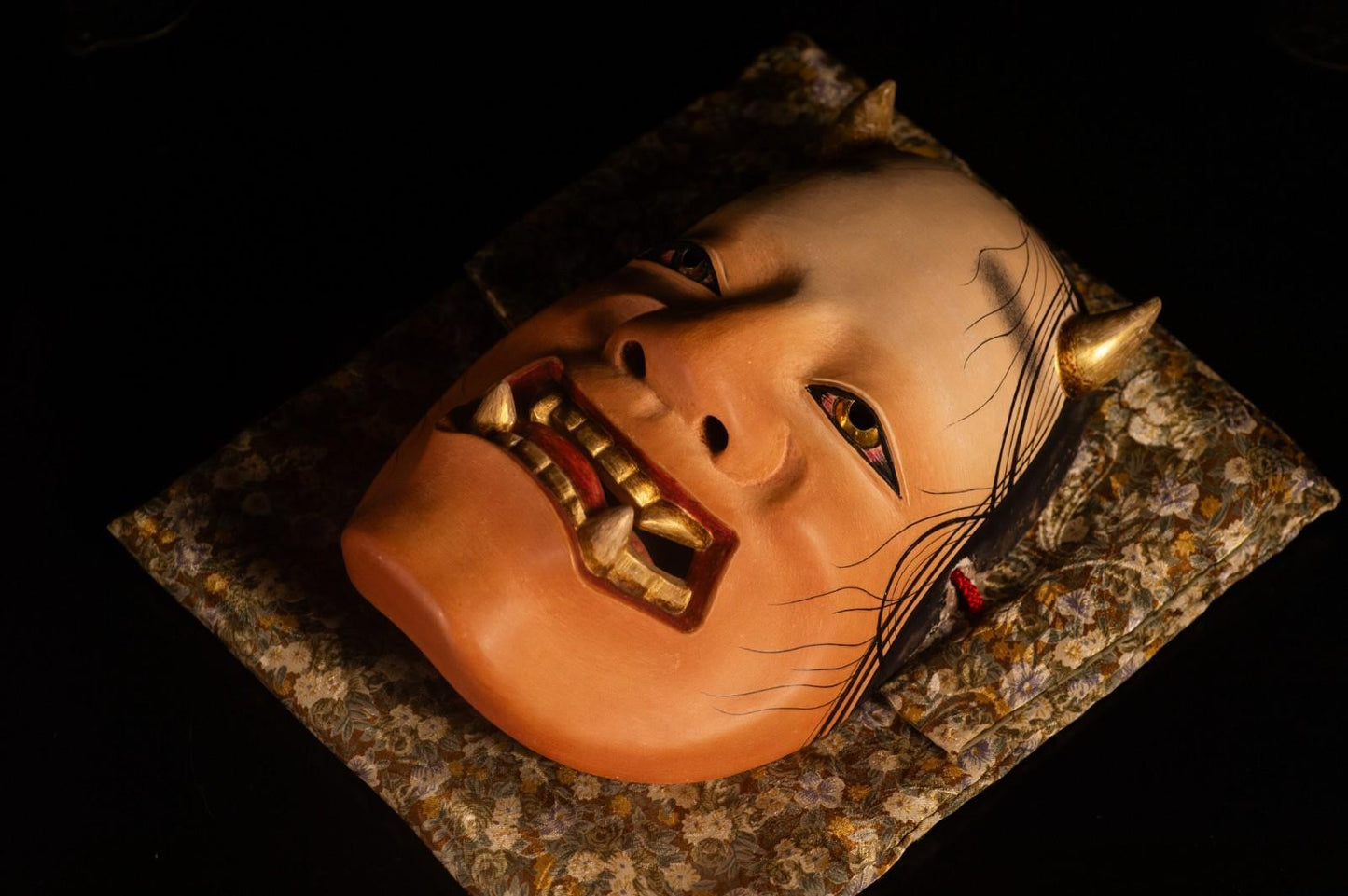 High Grade Genuine Wooden Noh Mask Namanari Japanese Made in Japan