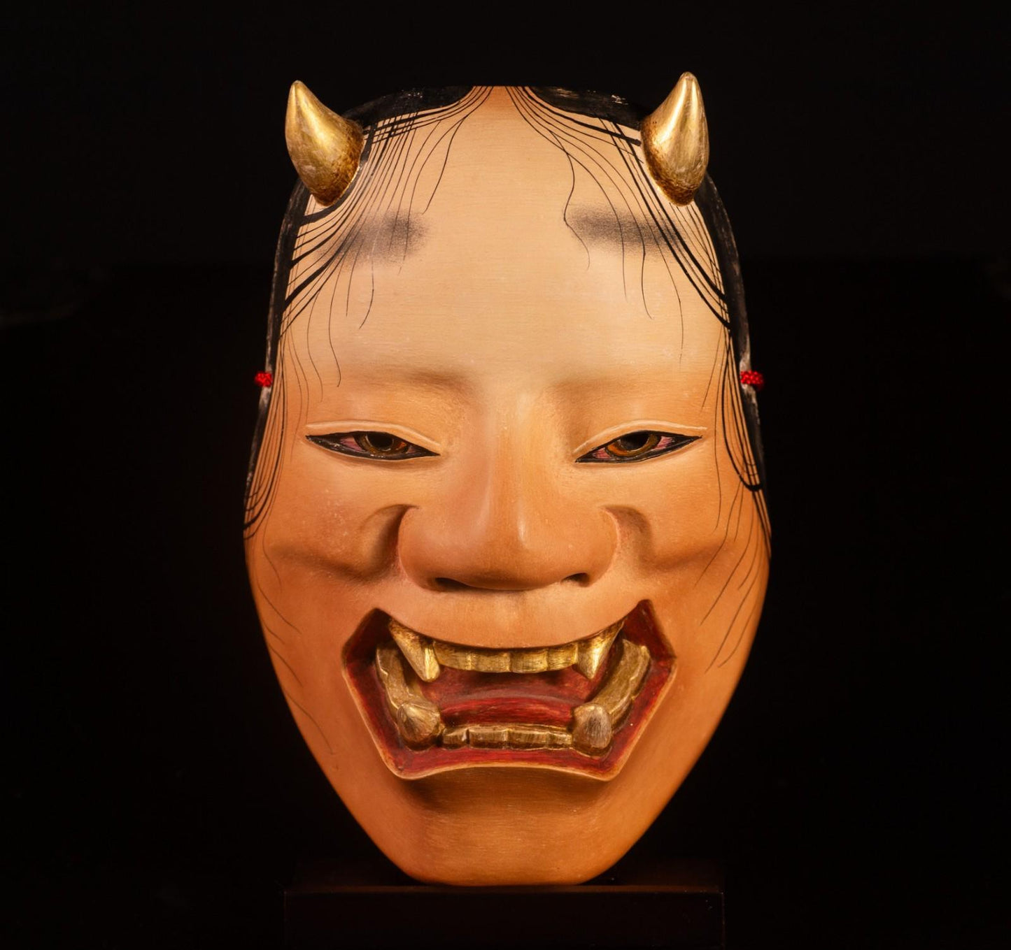 High Grade Genuine Wooden Noh Mask Namanari Japanese Made in Japan