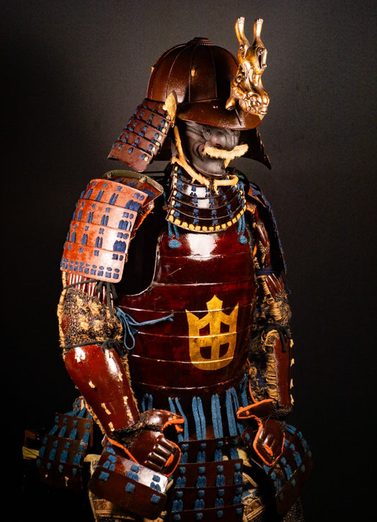 Genuine Samurai Armor Life Size Yoroi w/chest Edo Period Japanese Antique 56