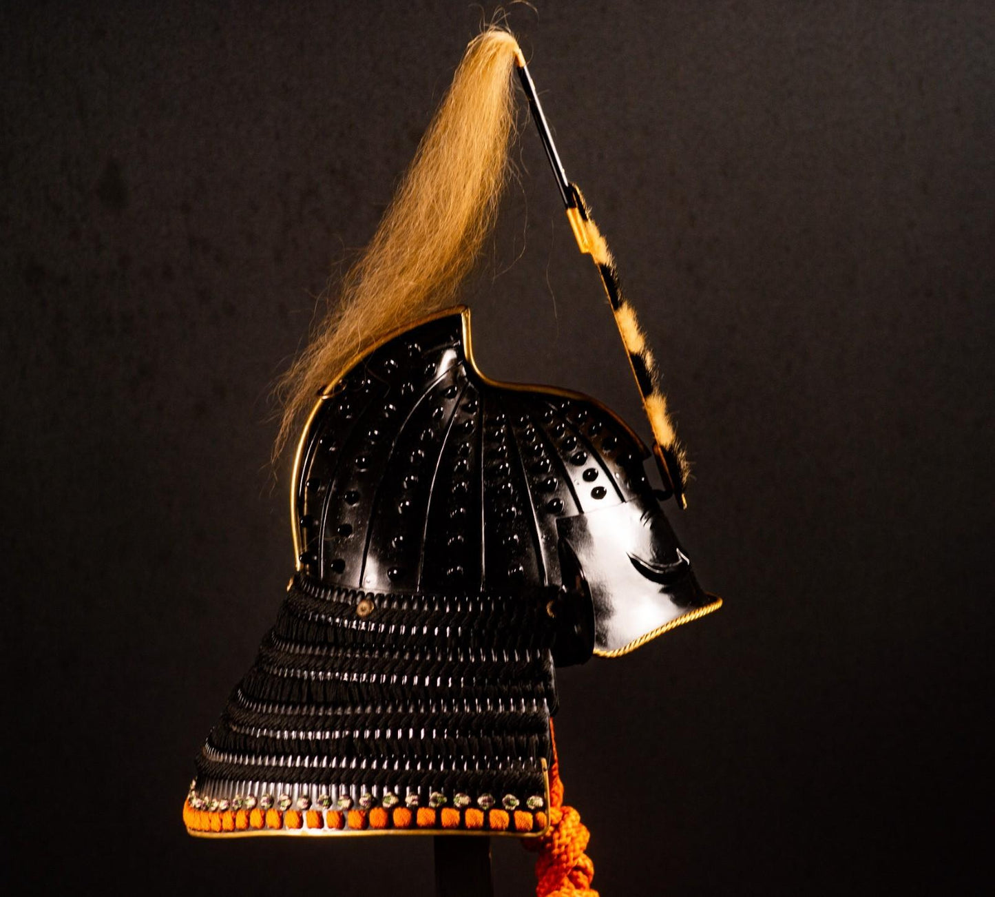 Samurai Helmet Iron  KABUTO  Japanese Armor Wearable Life-size F/S 85