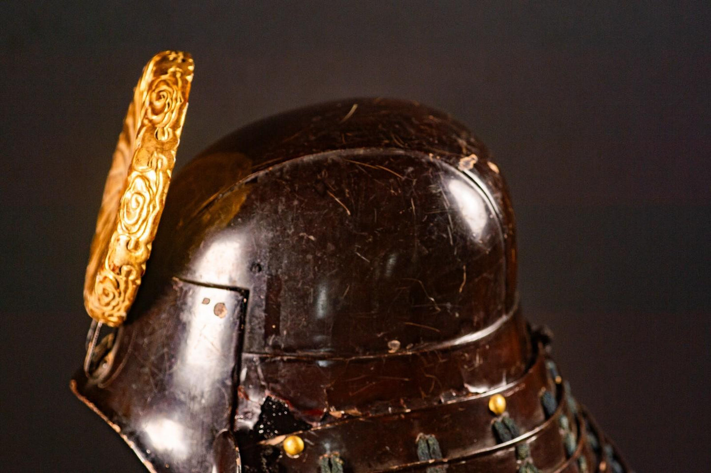 Genuine Antique Samurai Helmet KABUTO Edo PeriodF/S 86