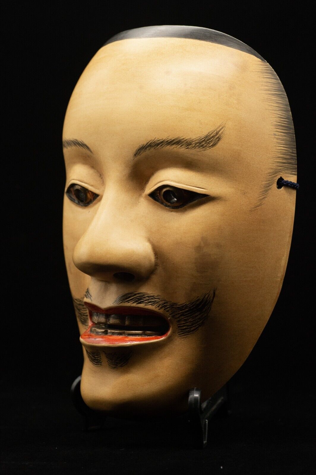 HQ Signed Wooden Noh Mask Shintai 神体 Seiun 静雲 Made Noh Men Japanese Vintage