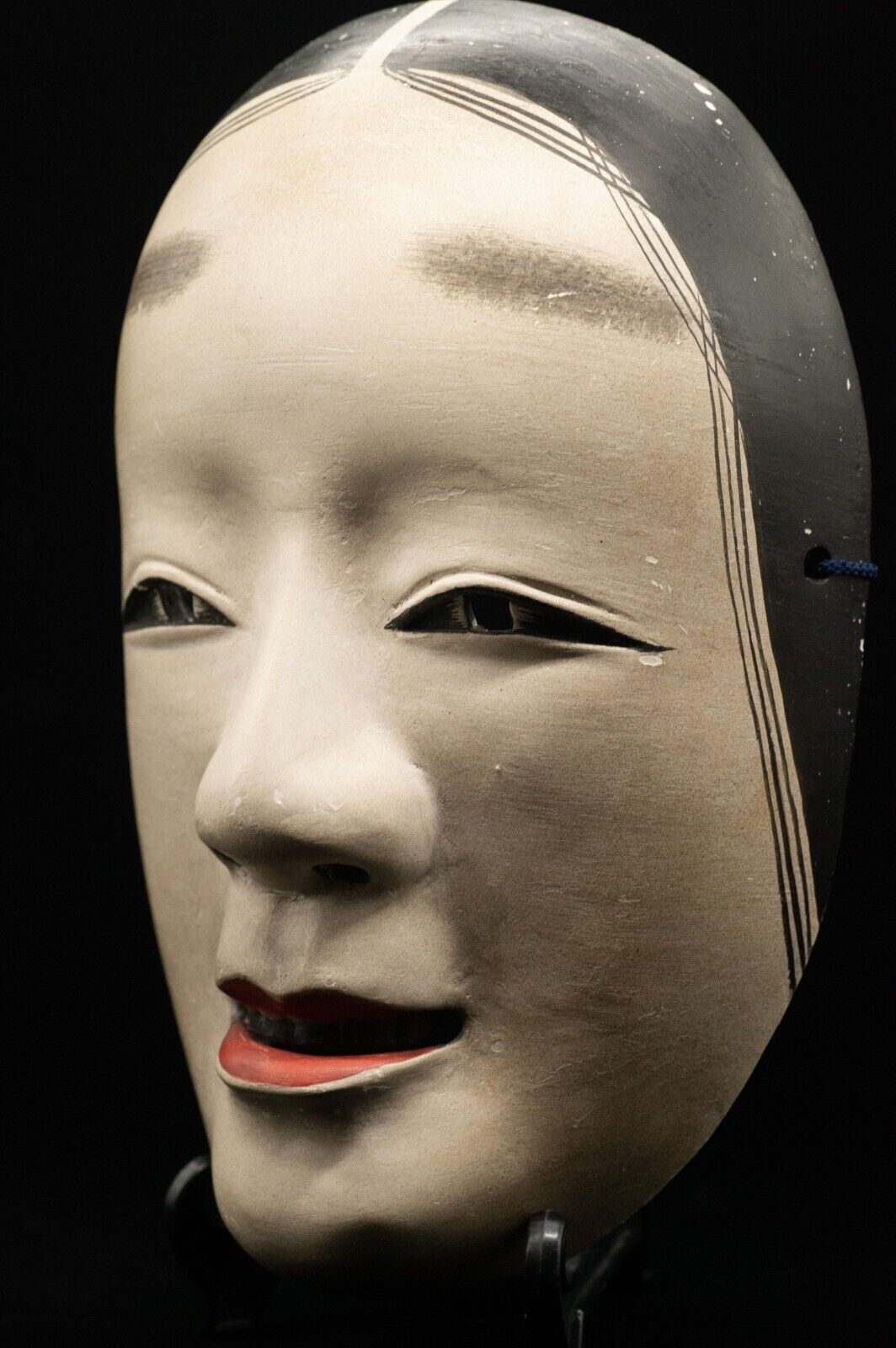 HQ Signed Wooden Noh Mask Ohmi-Onnna 近江女 Seiun 静雲 Made Noh Men Japanese Vintage