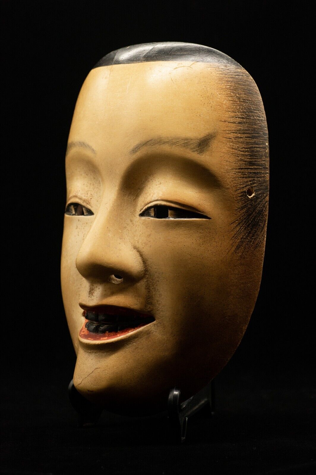 Wooden Noh Mask Juroku 十六 Noh Men Japanese Vintage/Antique