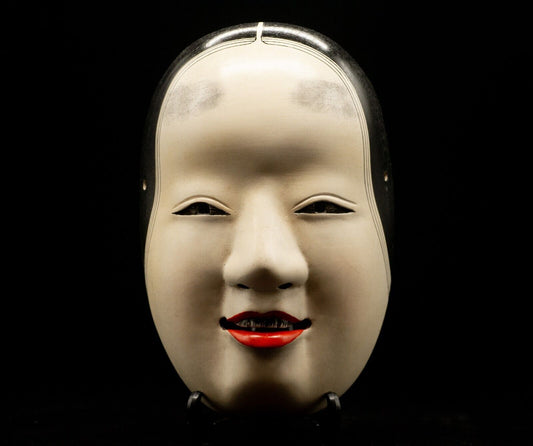 Signed Wooden Noh Mask Koomote 小面 Noh Men Japanese Vintage / Antique
