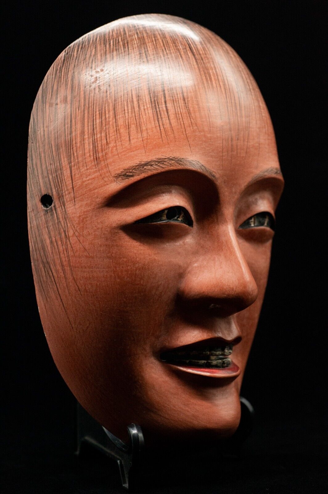 HQ Signed Wooden Noh Mask 猩々Shojo Noh Men Japanese Antique Vintage