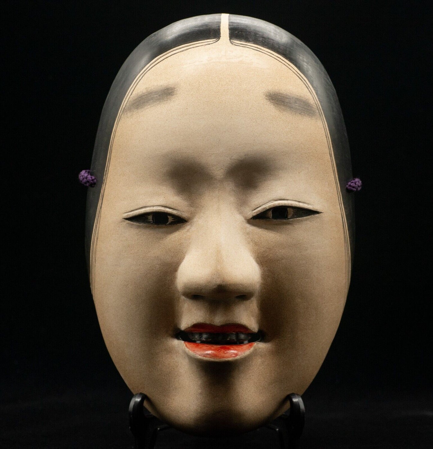 HQ Signed Wooden Noh Mask Manbi 万媚 Seiun 静雲 Made Noh Men Japanese Vintage