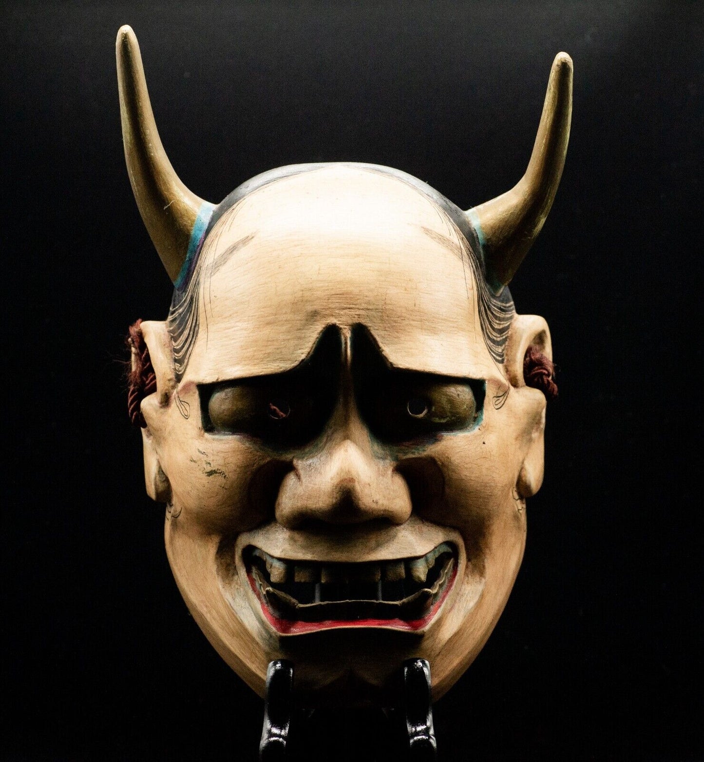 HQ Wooden Noh Mask Hannya 般若 Noh Men Japanese Antique Vintage Hannnya