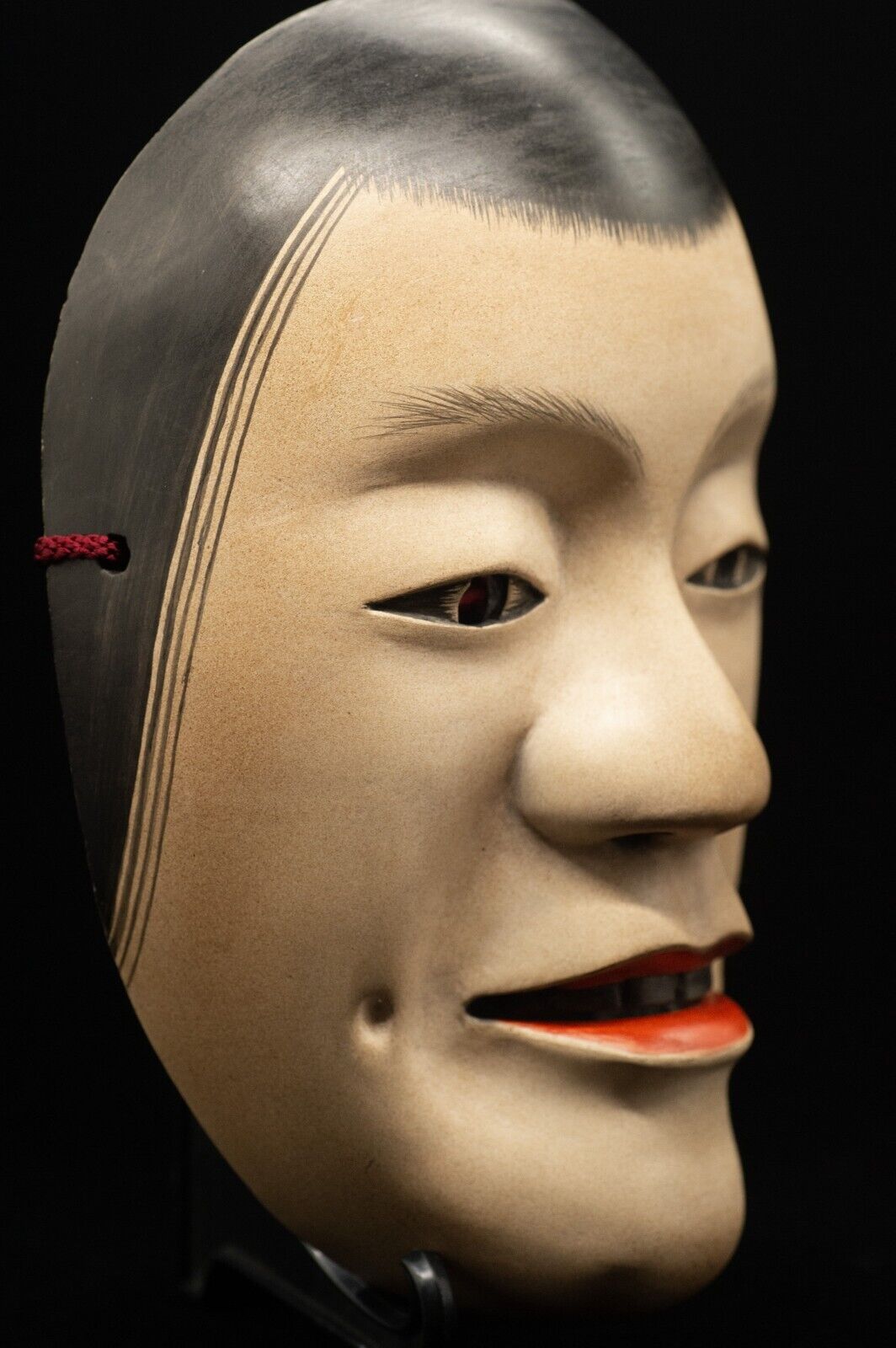 HQ Signed Wooden Noh Mask Oo-Kasshiki 大喝食  Noh Men Japanese Vintage