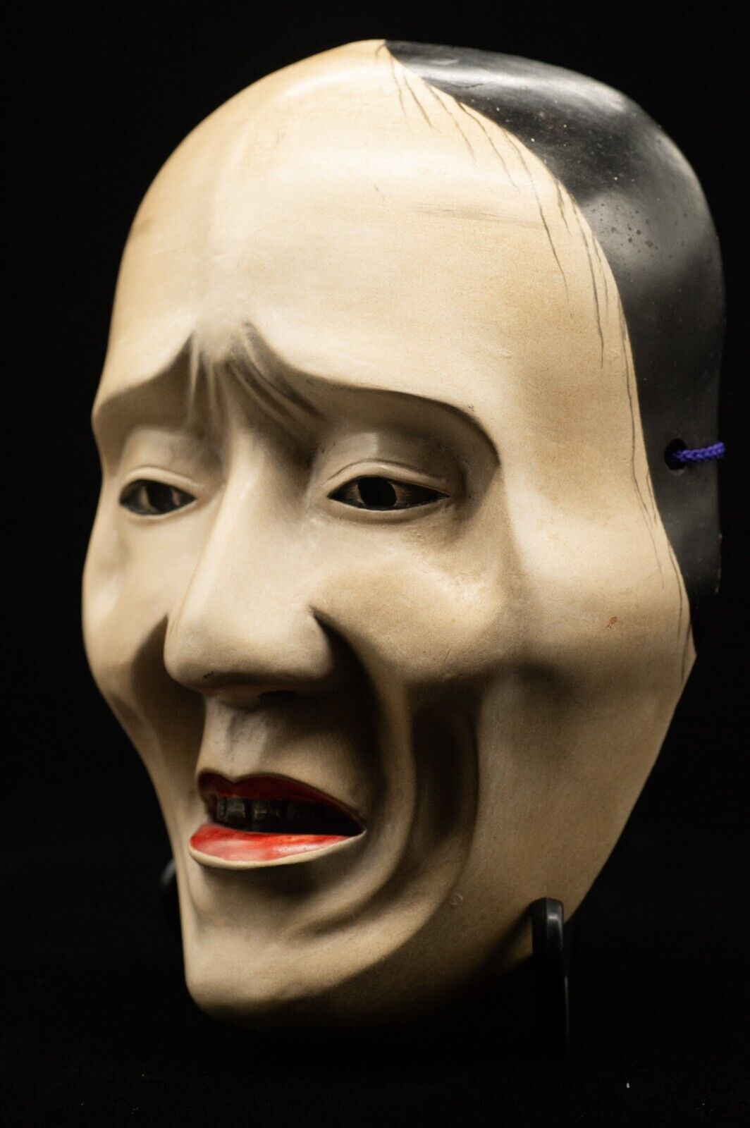 HQ Signed Wooden Noh Mask Higaki-Onna 檜垣女 Seiun 静雲 Made Noh Men Japanese Vintage