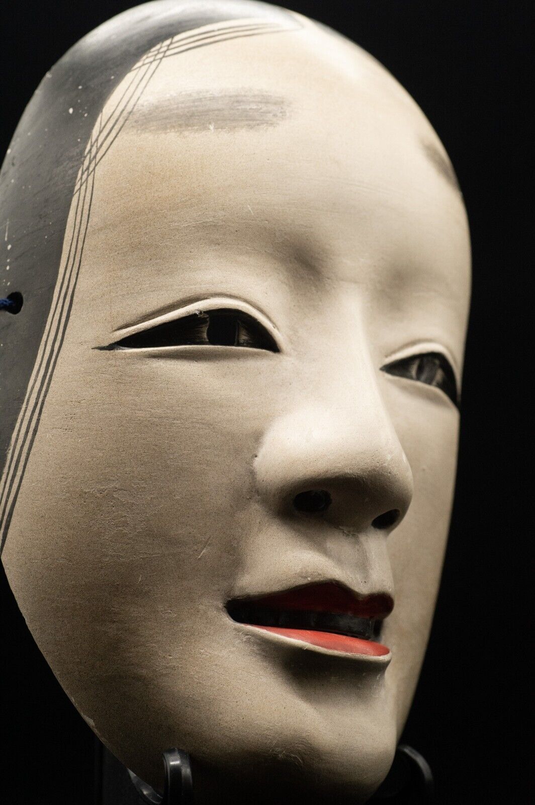 HQ Signed Wooden Noh Mask Ohmi-Onnna 近江女 Seiun 静雲 Made Noh Men Japanese Vintage