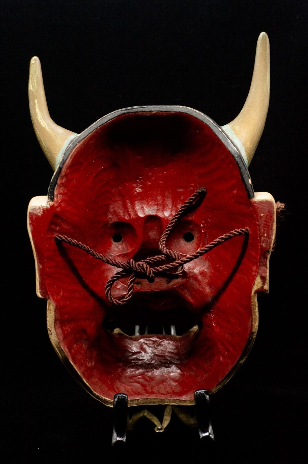 HQ Wooden Noh Mask Hannya 般若 Noh Men Japanese Antique Vintage Hannnya