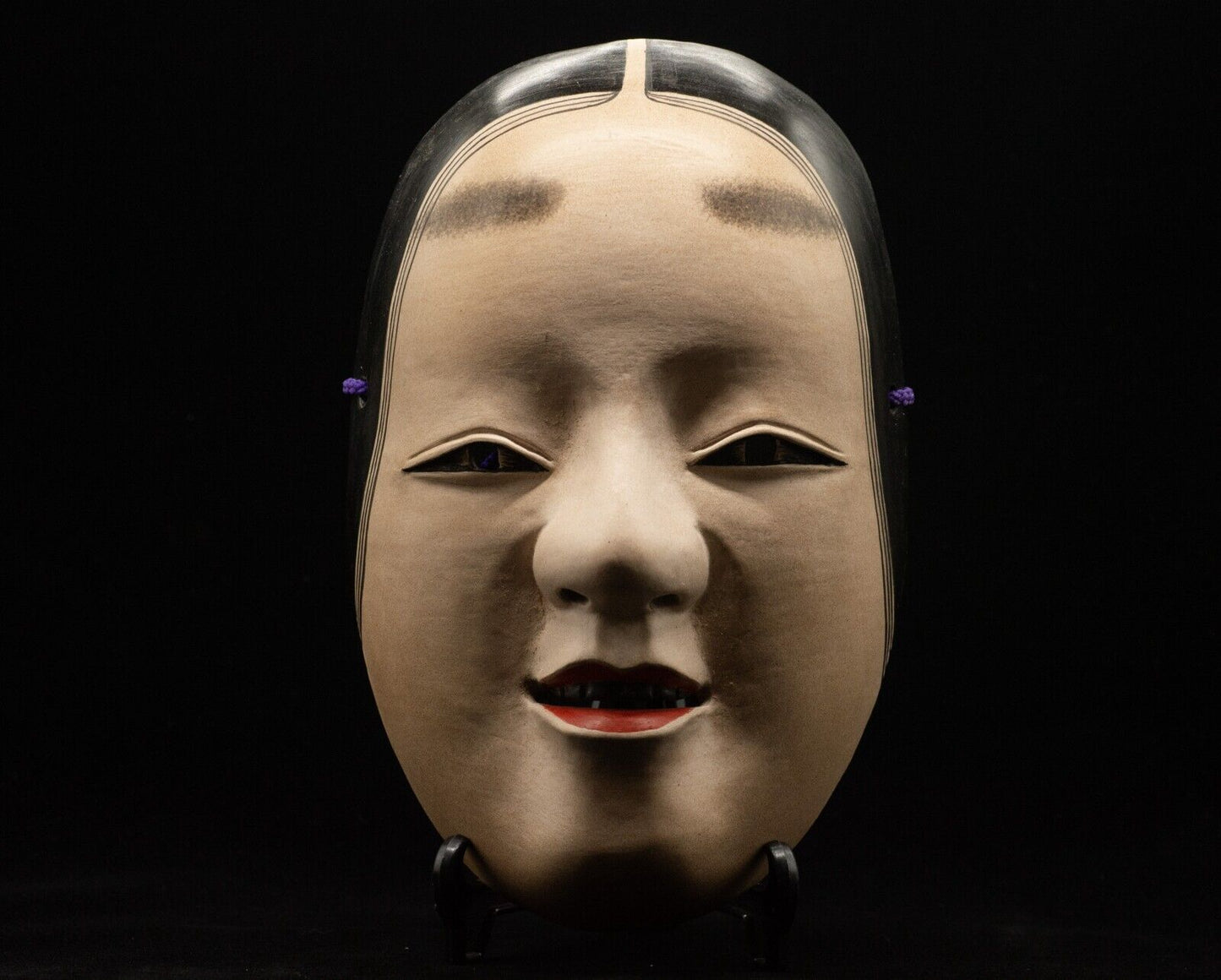 HQ Signed Wooden Noh Mask Koomote 小面 Seiun 静雲 Made Noh Men Japanese Vintage