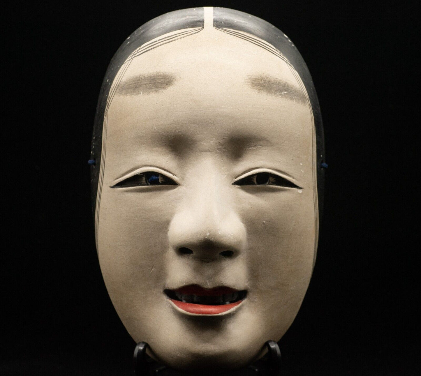 HQ Signed Wooden Noh Mask Ohmi-Onnna 近江女 Seiun 静雲 Made Noh Men Japanese Vintage