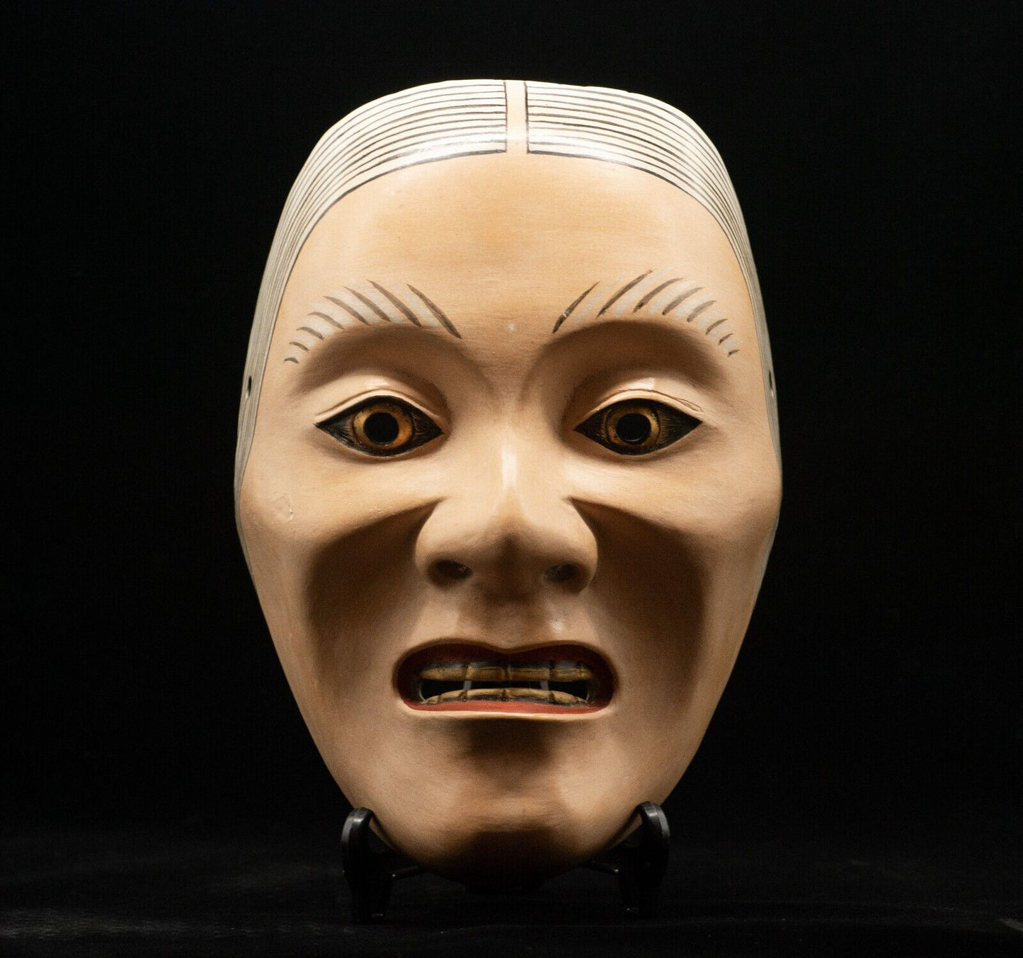 HQ Signed Wooden Noh Mask Yamanba 山姥 Seiun 静雲 Made Noh Men Japanese Vintage