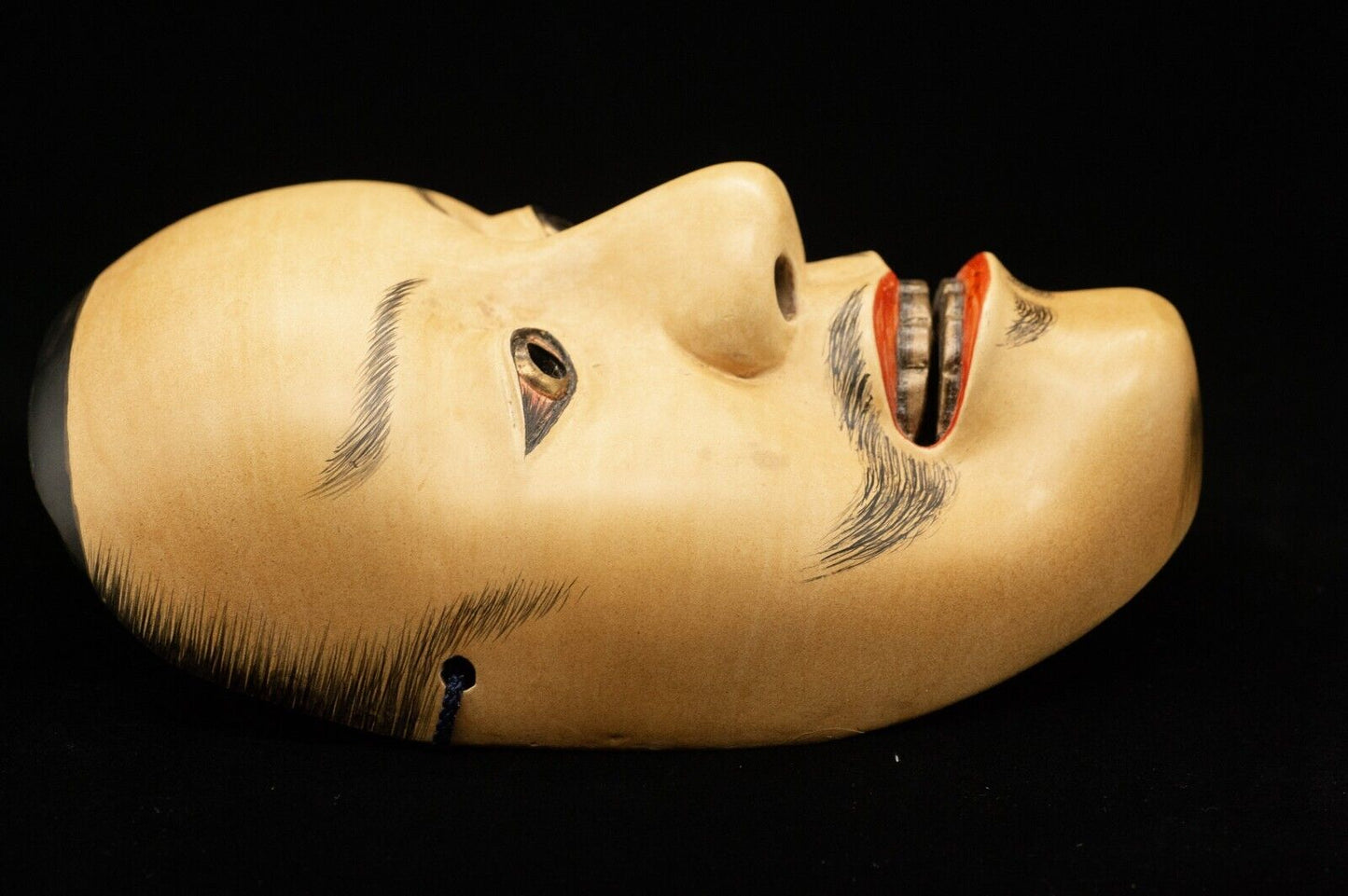 HQ Signed Wooden Noh Mask Shintai 神体 Seiun 静雲 Made Noh Men Japanese Vintage