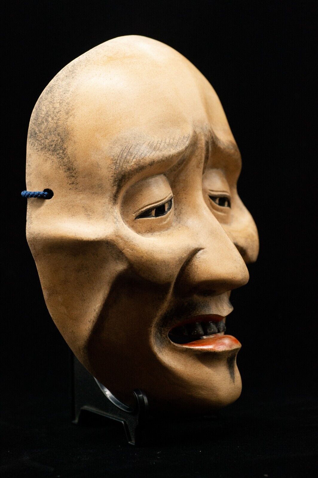 HQ Signed Wooden Noh Mask 俊寛 Shunkan Noh Men Japanese Antique Vintage